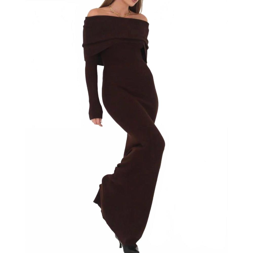 NEW RUMORED winona maxi dress in brown